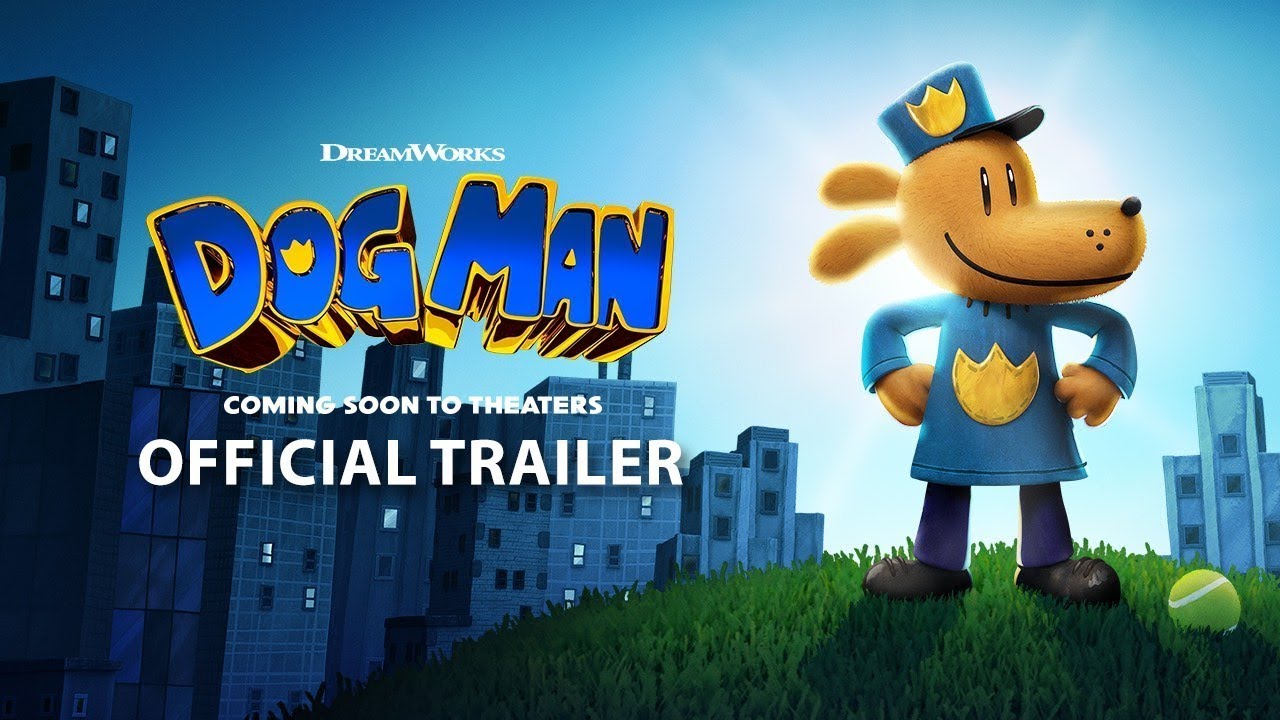 Dog Man cartoon film trailer